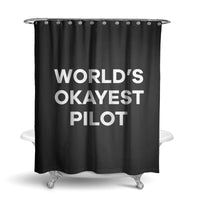 Thumbnail for World's Okayest Pilot Designed Shower Curtains