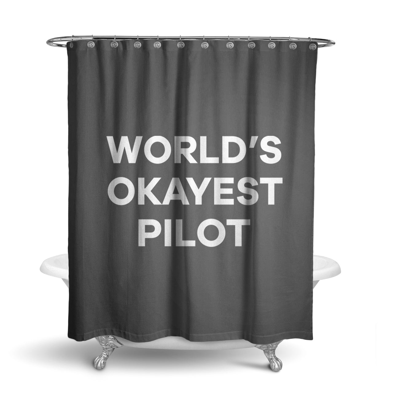 World's Okayest Pilot Designed Shower Curtains