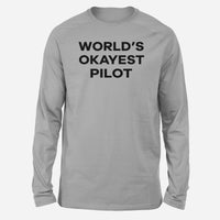 Thumbnail for World's Okayest Pilot Designed Long-Sleeve T-Shirts