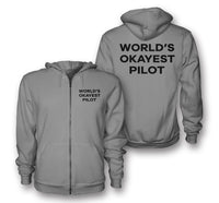 Thumbnail for World's Okayest Pilot Zipped Hoodies