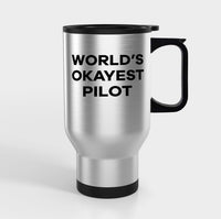 Thumbnail for World's Okayest Pilot Designed Travel Mugs (With Holder)
