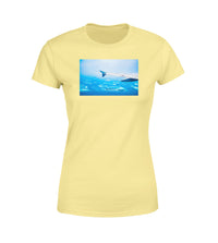 Thumbnail for Outstanding View Through Airplane Wing Designed Women T-Shirts