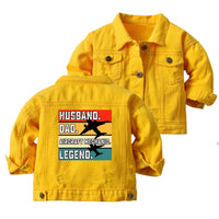 Thumbnail for Husband & Dad & Aircraft Mechanic & Legend Designed Children Denim Jackets