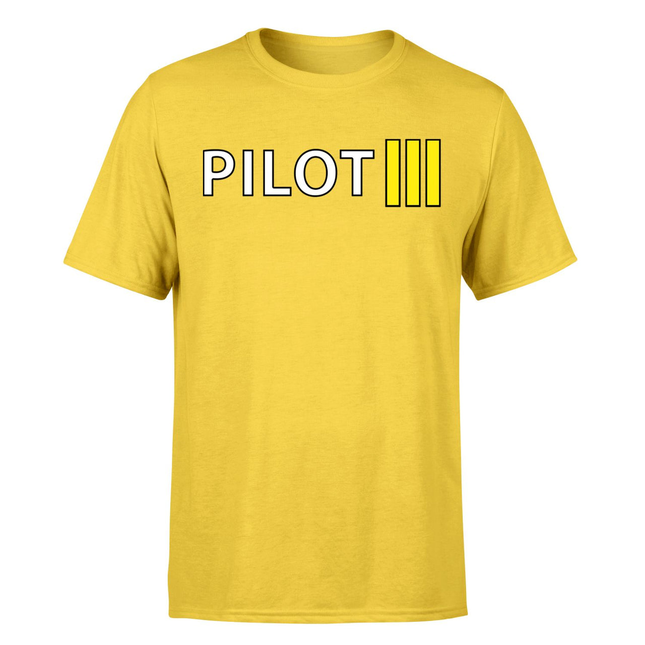 Pilot & Stripes (3 Lines) Designed T-Shirts