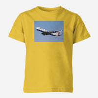 Thumbnail for Departing British Airways Boeing 747 Designed Children T-Shirts