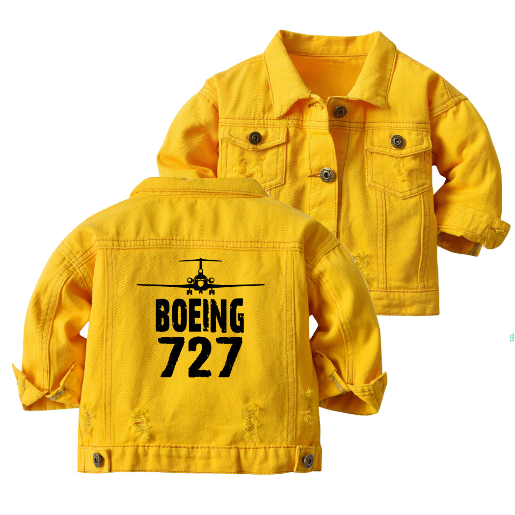 Boeing 727 & Plane Designed Children Denim Jackets
