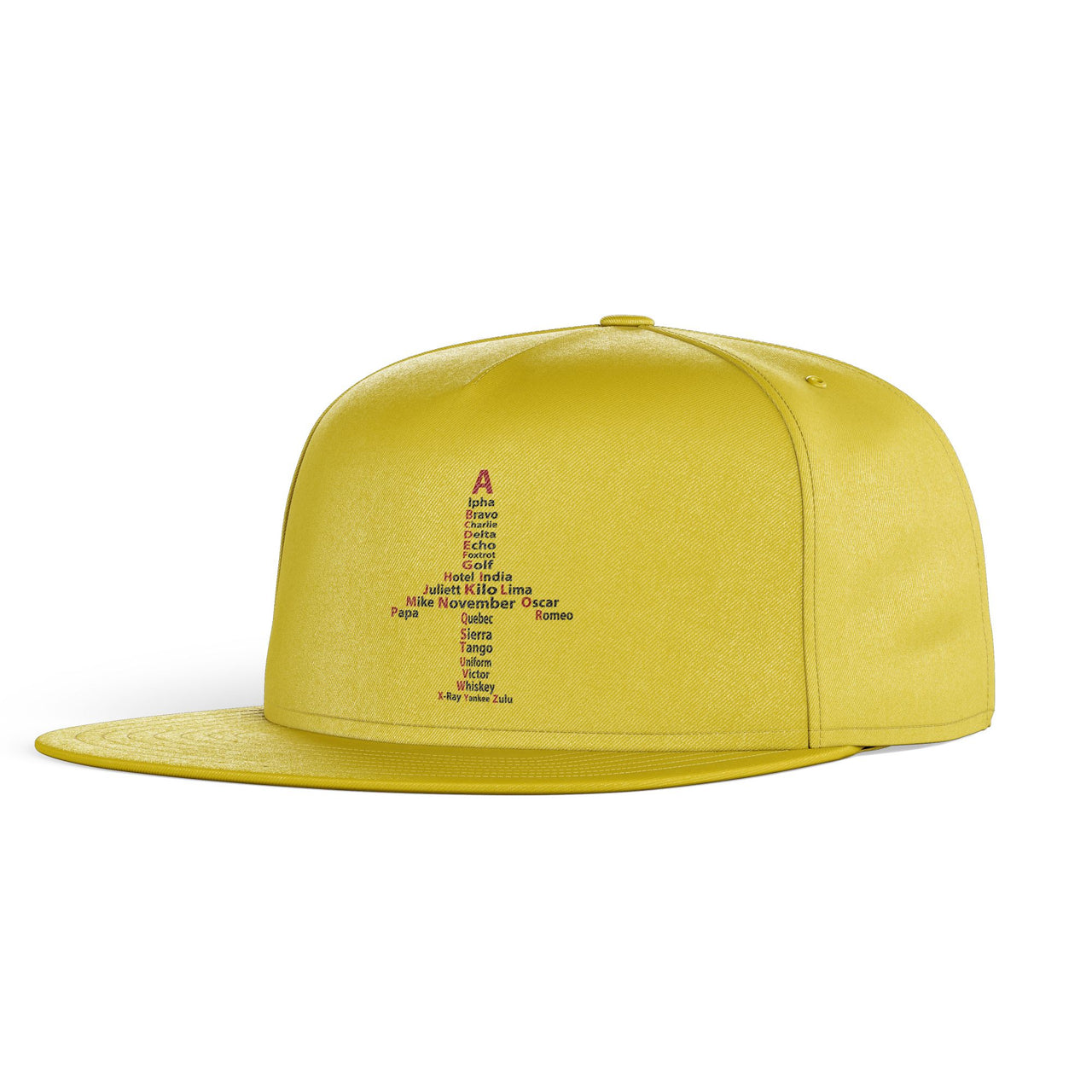 Airplane Shape Aviation Alphabet Designed Snapback Caps & Hats