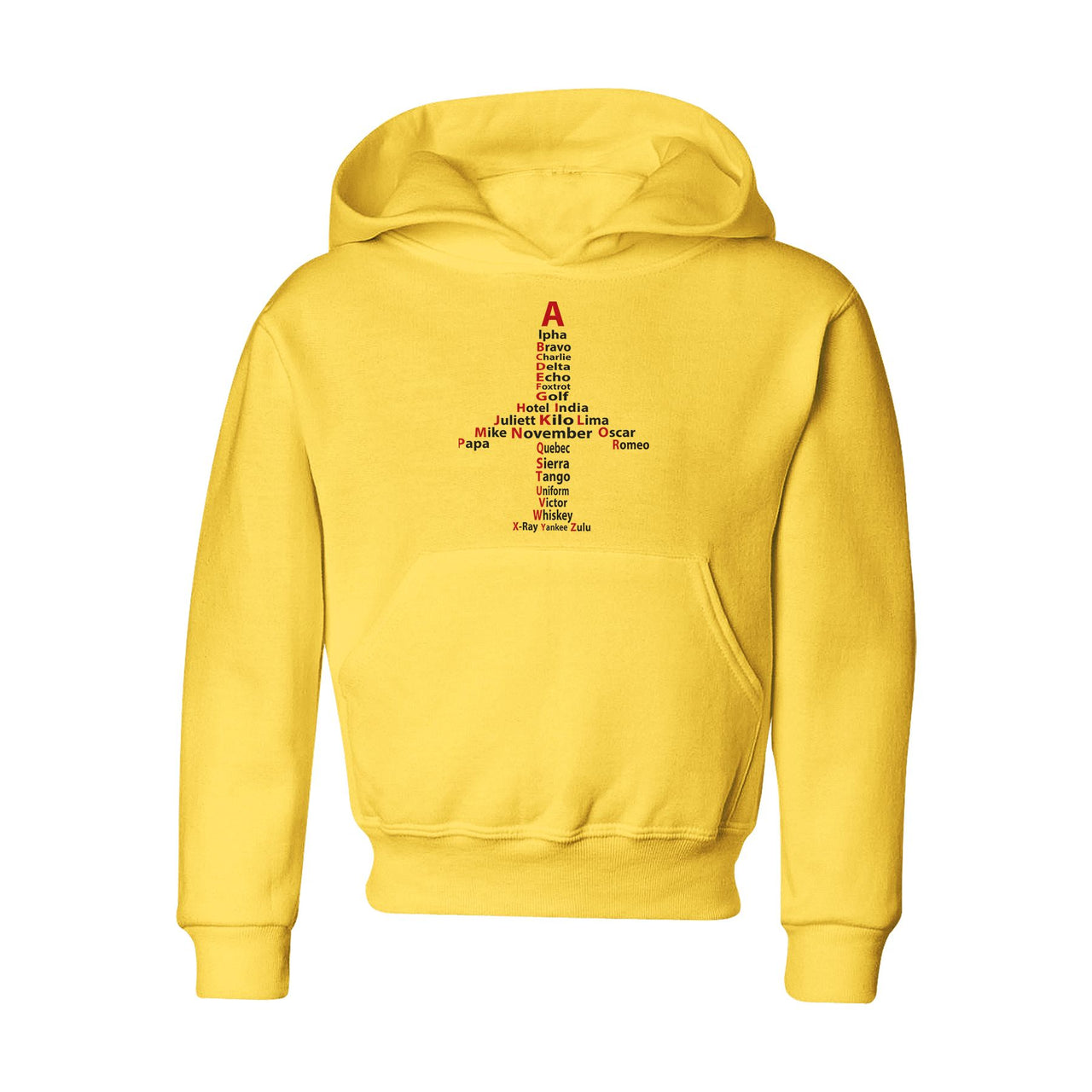 Airplane Shape Aviation Alphabet Designed "CHILDREN" Hoodies