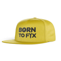 Thumbnail for Born To Fix Airplanes Designed Snapback Caps & Hats