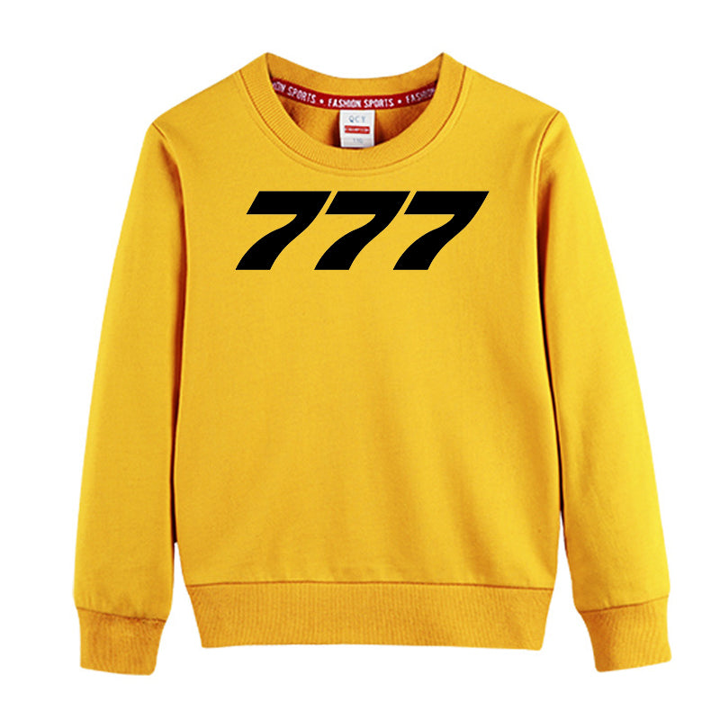 777 Flat Text Designed "CHILDREN" Sweatshirts