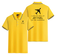 Thumbnail for I Love The Smell Of Jet Fuel In The Morning Designed Stylish Polo T-Shirts (Double-Side)