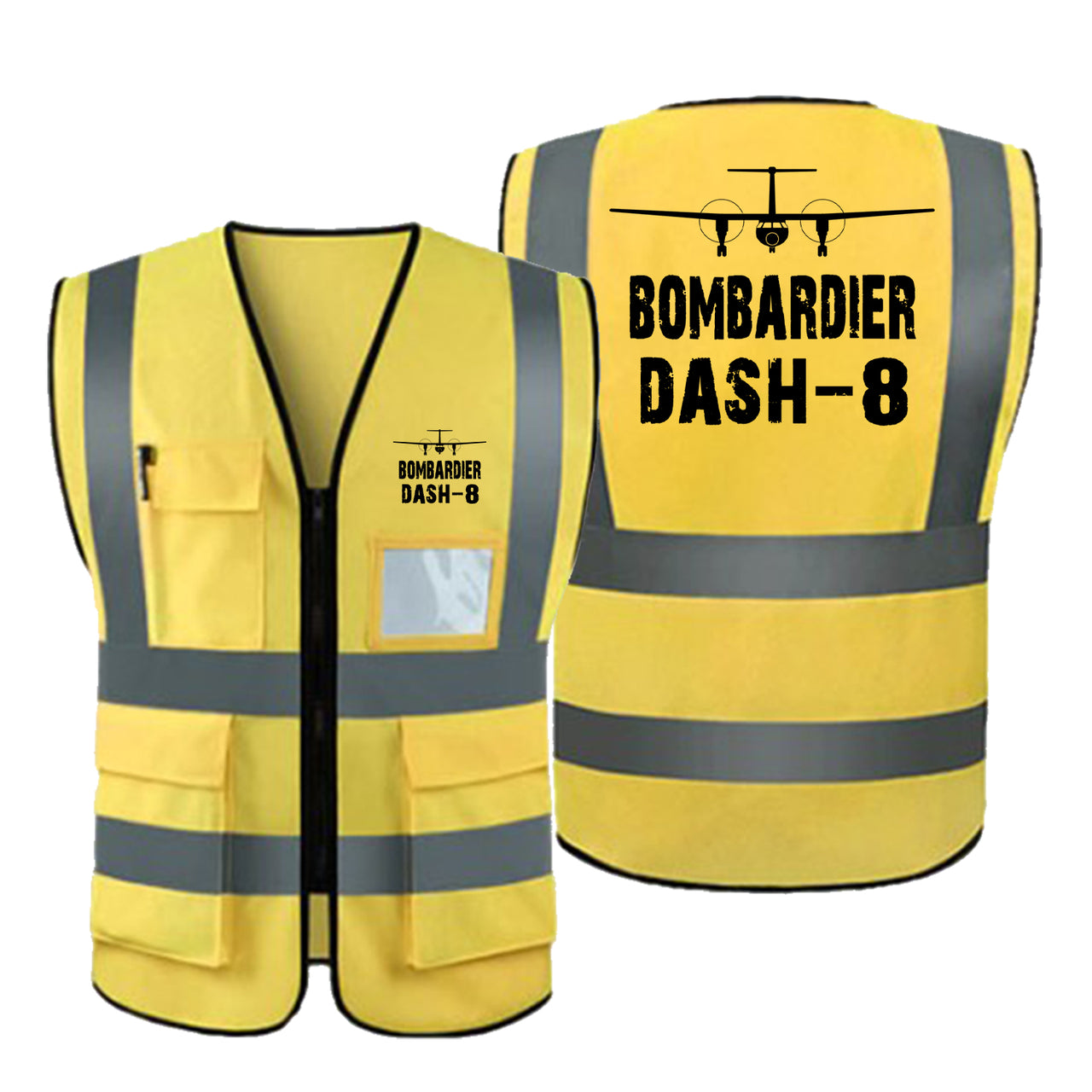 Bombardier Dash-8 & Plane Designed Reflective Vests