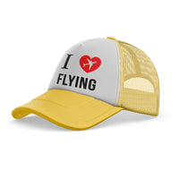 Thumbnail for I Love Flying Designed Trucker Caps & Hats