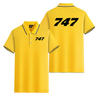 Thumbnail for 747 Flat Text Designed Stylish Polo T-Shirts (Double-Side)