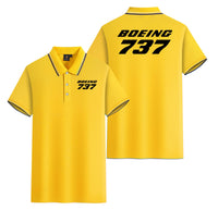 Thumbnail for Boeing 737 & Text Designed Stylish Polo T-Shirts (Double-Side)