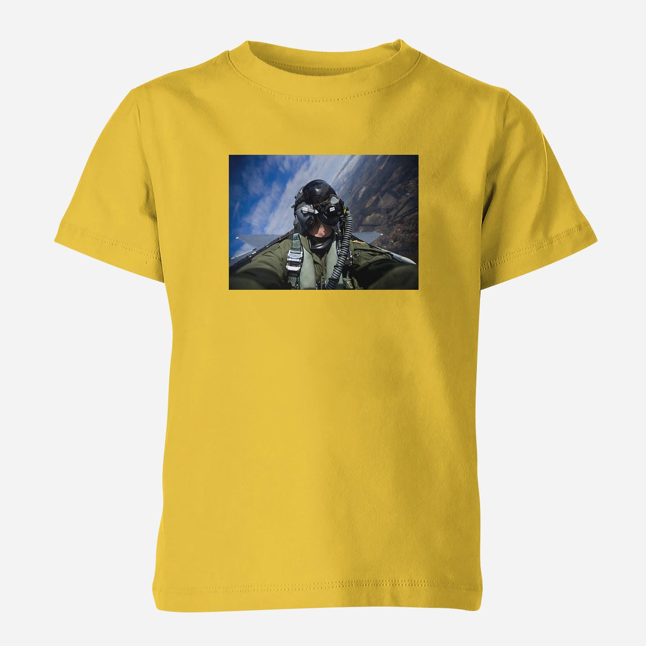 Amazing Military Pilot Selfie Designed Children T-Shirts