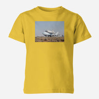 Thumbnail for Boeing 747 Carrying Nasa's Space Shuttle Designed Children T-Shirts