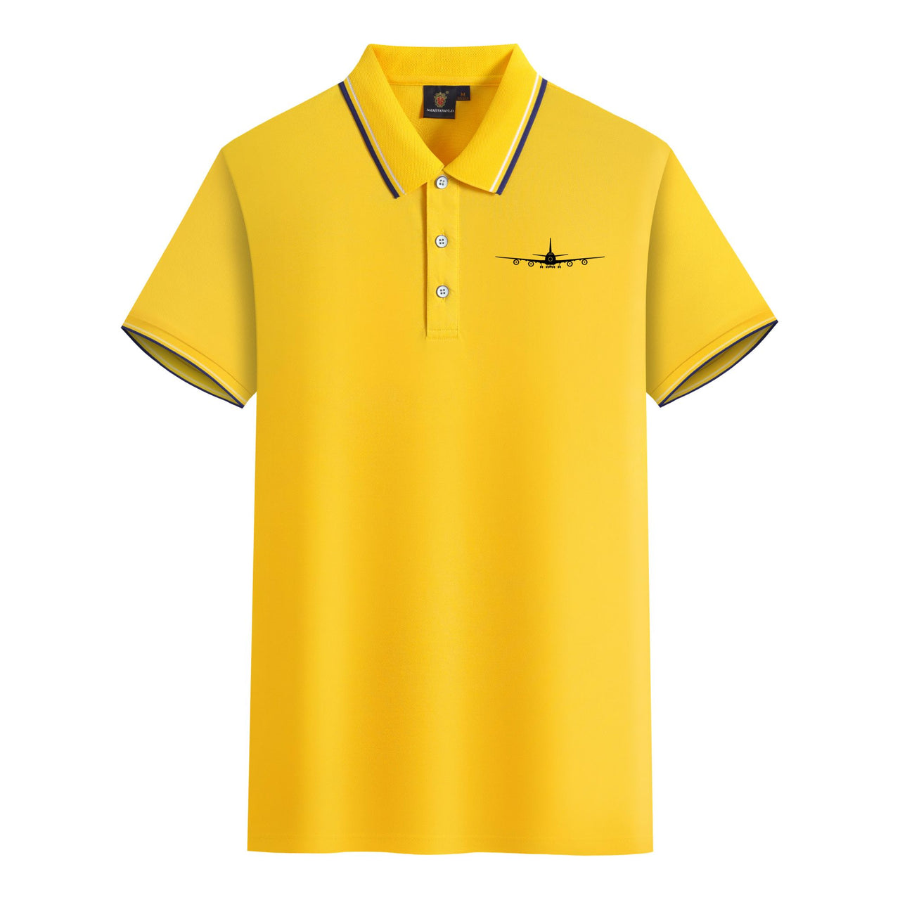 Boeing 747 Silhouette Designed Stylish Polo T-Shirts