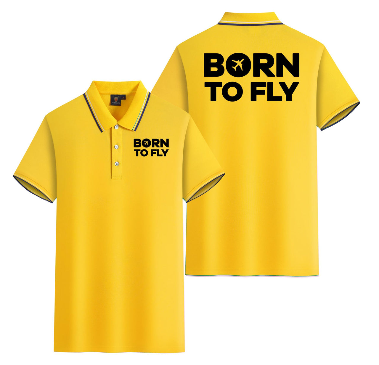 Born To Fly Special Designed Stylish Polo T-Shirts (Double-Side)