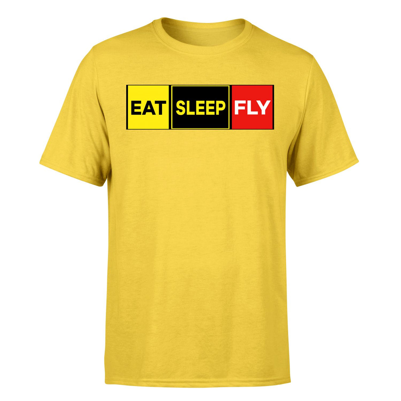 Eat Sleep Fly (Colourful) Designed T-Shirts