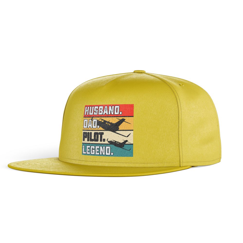 Husband & Dad & Pilot & Legend Designed Snapback Caps & Hats