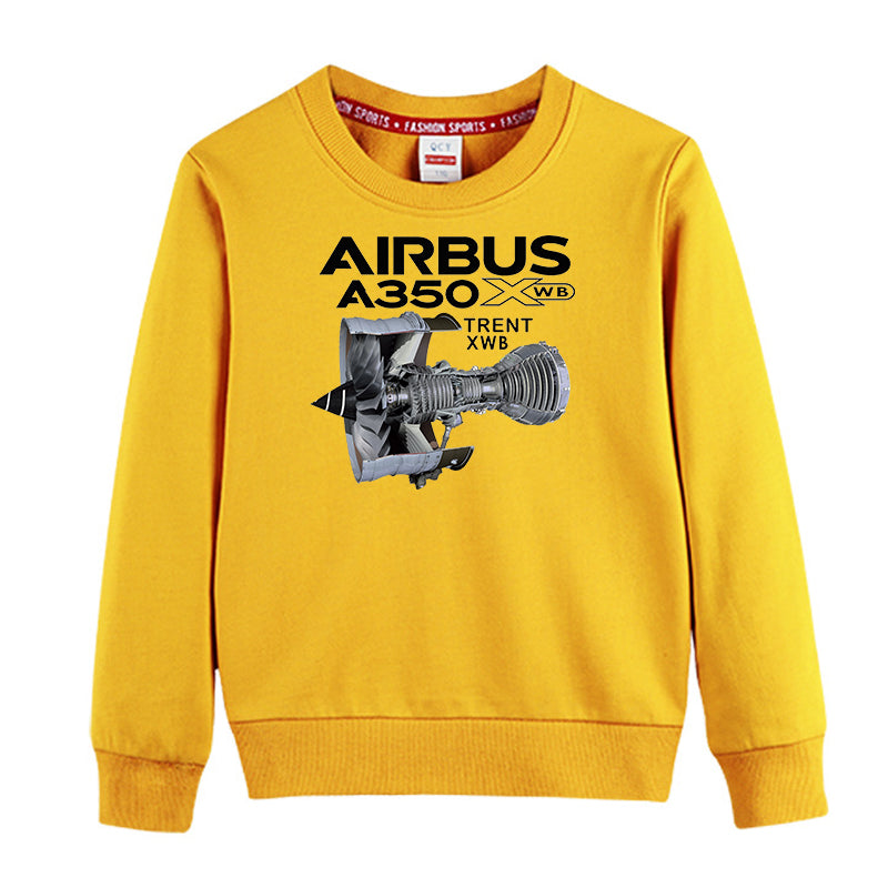 Airbus A350 & Trent Wxb Engine Designed "CHILDREN" Sweatshirts