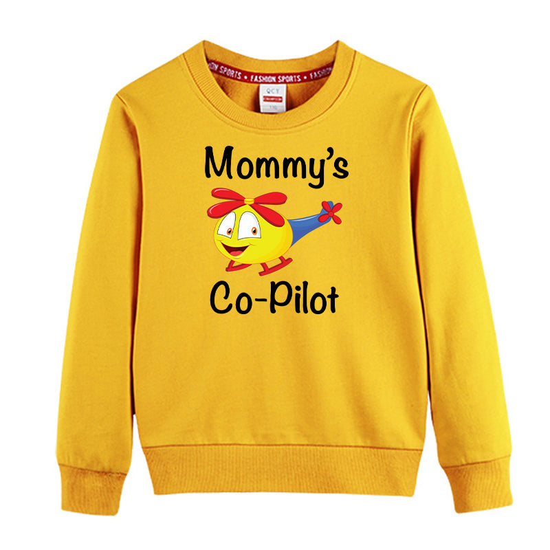 Mommy's Co-Pilot (Helicopter) Designed "CHILDREN" Sweatshirts