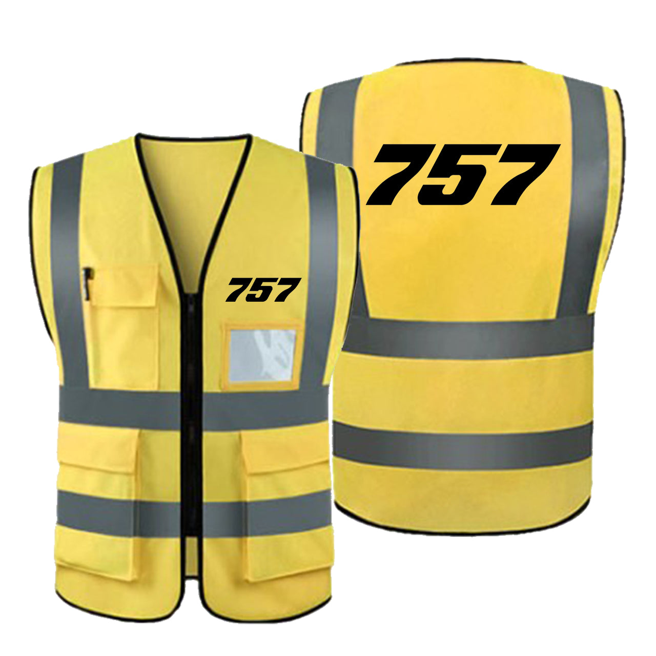 757 Flat Text Designed Reflective Vests