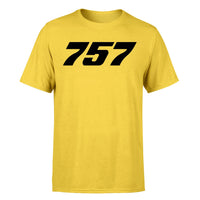 Thumbnail for 757 Flat Text Designed T-Shirts