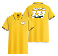 Thumbnail for Super Boeing 737+Text Designed Stylish Polo T-Shirts (Double-Side)