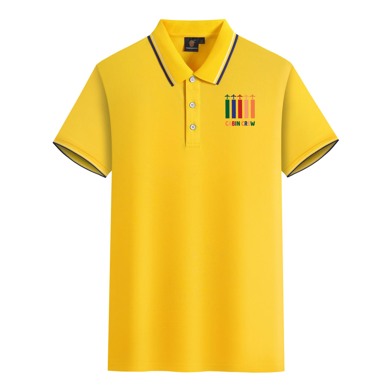 Colourful Cabin Crew Designed Stylish Polo T-Shirts