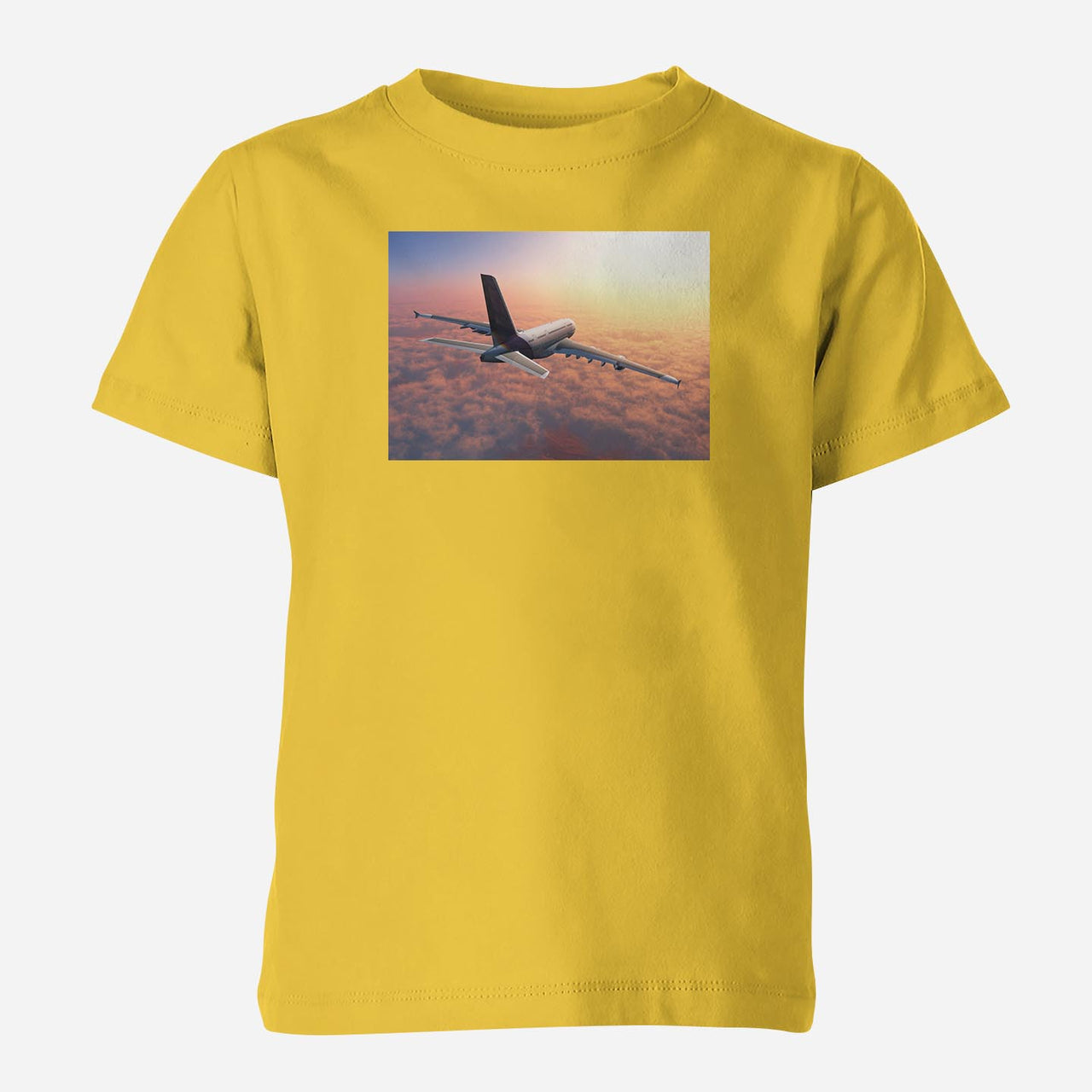 Super Cruising Airbus A380 over Clouds Designed Children T-Shirts
