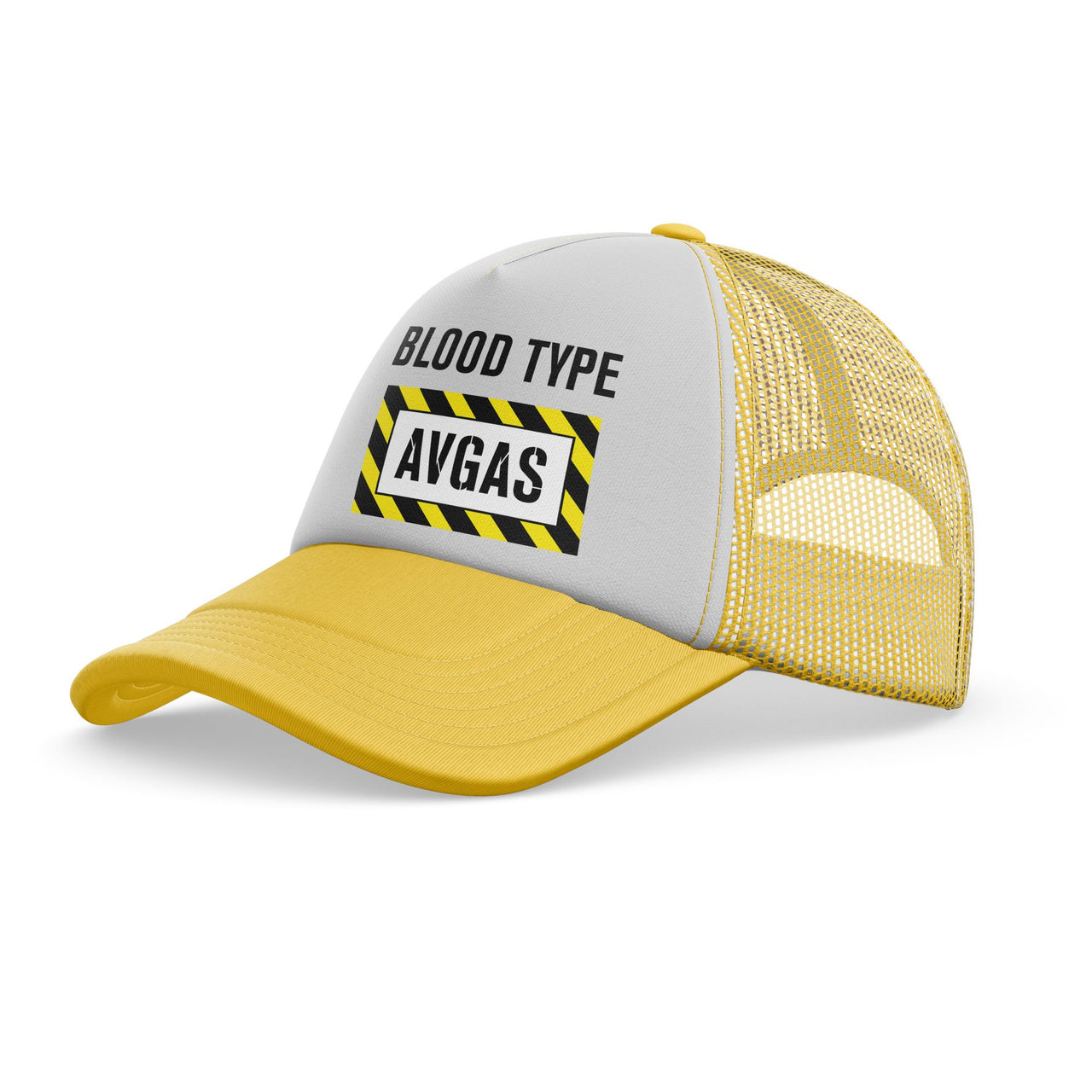 Blood Type AVGAS Designed Trucker Caps & Hats