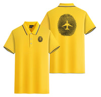 Thumbnail for Aviation Finger Print Designed Stylish Polo T-Shirts (Double-Side)