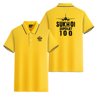 Thumbnail for Sukhoi Superjet 100 & Plane Designed Stylish Polo T-Shirts (Double-Side)