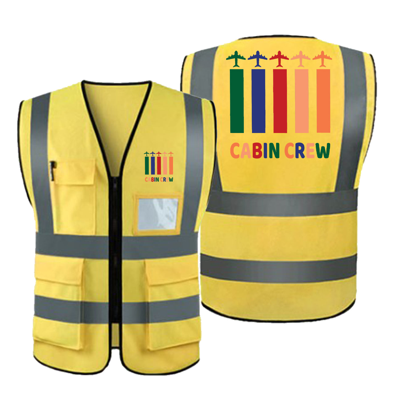 Colourful Cabin Crew Designed Reflective Vests