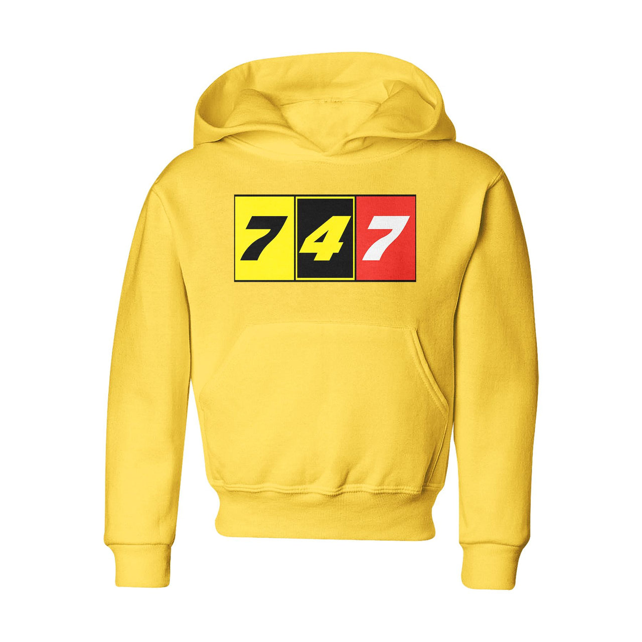 Flat Colourful 747 Designed "CHILDREN" Hoodies