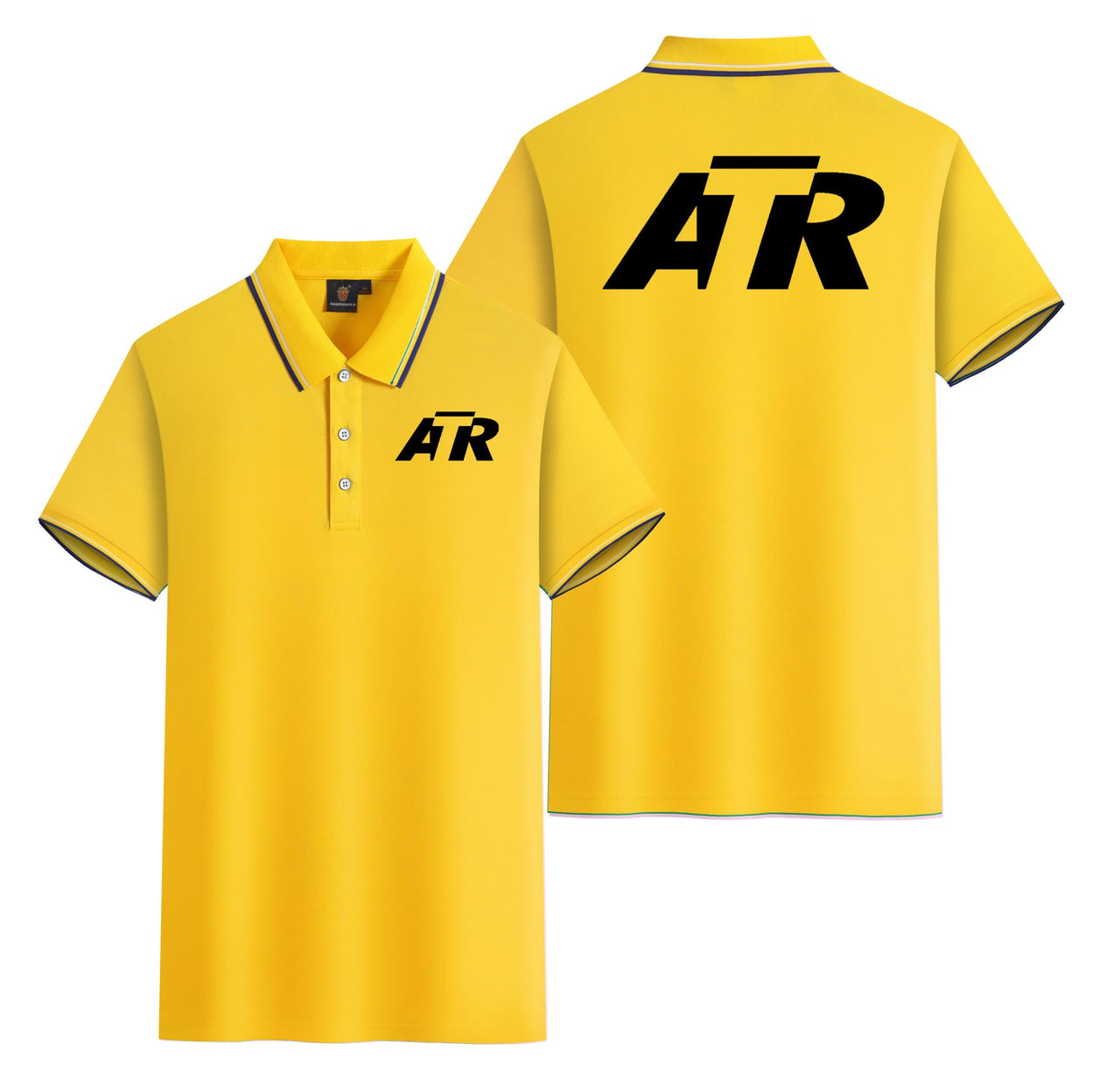 ATR & Text Designed Stylish Polo T-Shirts (Double-Side)
