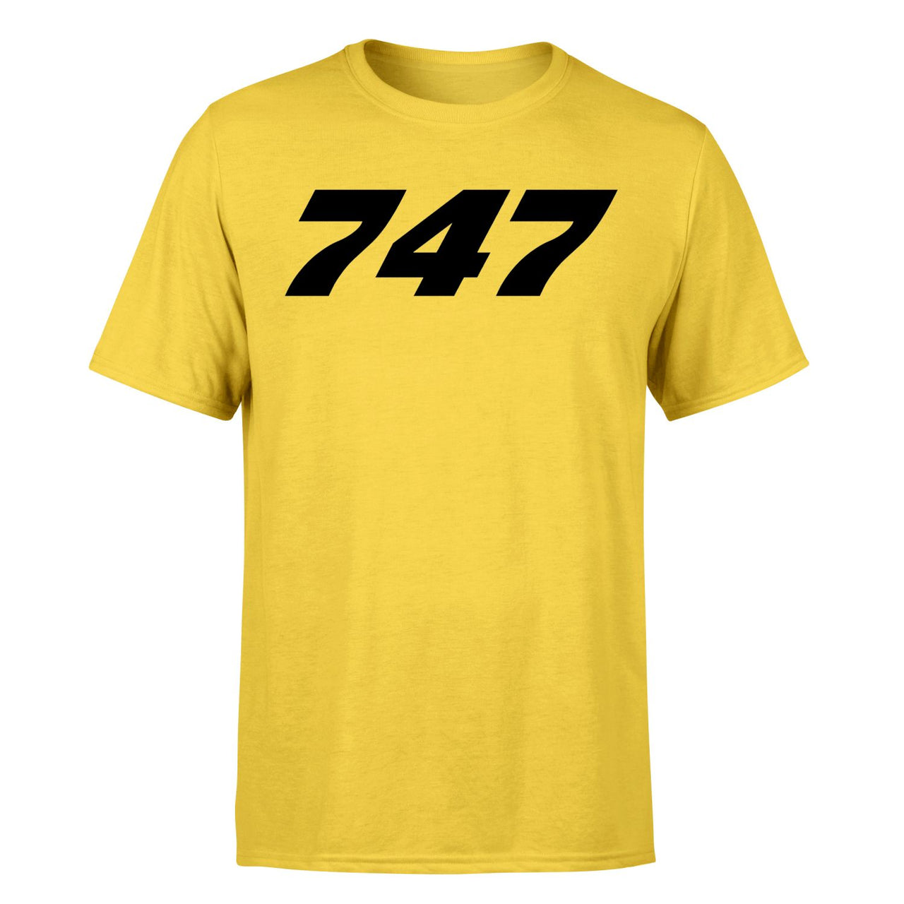 747 Flat Text Designed T-Shirts