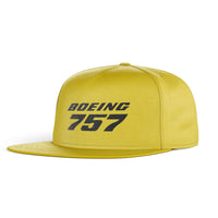 Thumbnail for Boeing 757 & Text Designed Snapback Caps & Hats