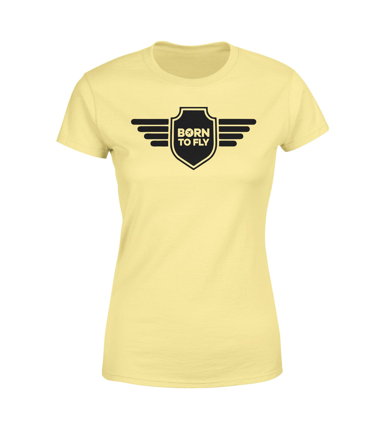 Born To Fly & Badge Designed Women T-Shirts
