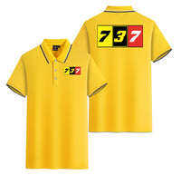 Thumbnail for Flat Colourful 737 Designed Stylish Polo T-Shirts (Double-Side)