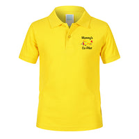 Thumbnail for Mommy's Co-Pilot (Propeller2) Designed Children Polo T-Shirts