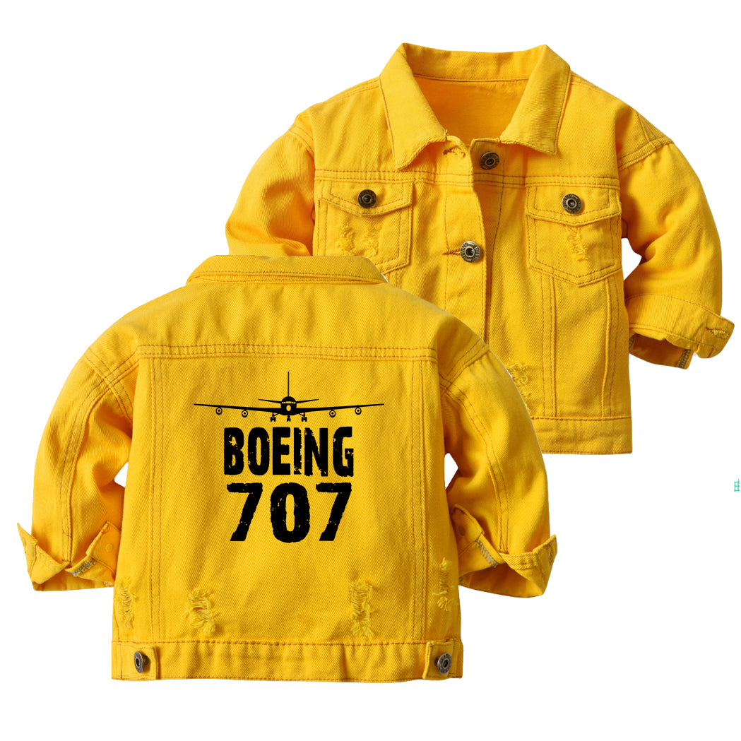 Boeing 707 & Plane Designed Children Denim Jackets