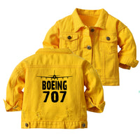 Thumbnail for Boeing 707 & Plane Designed Children Denim Jackets