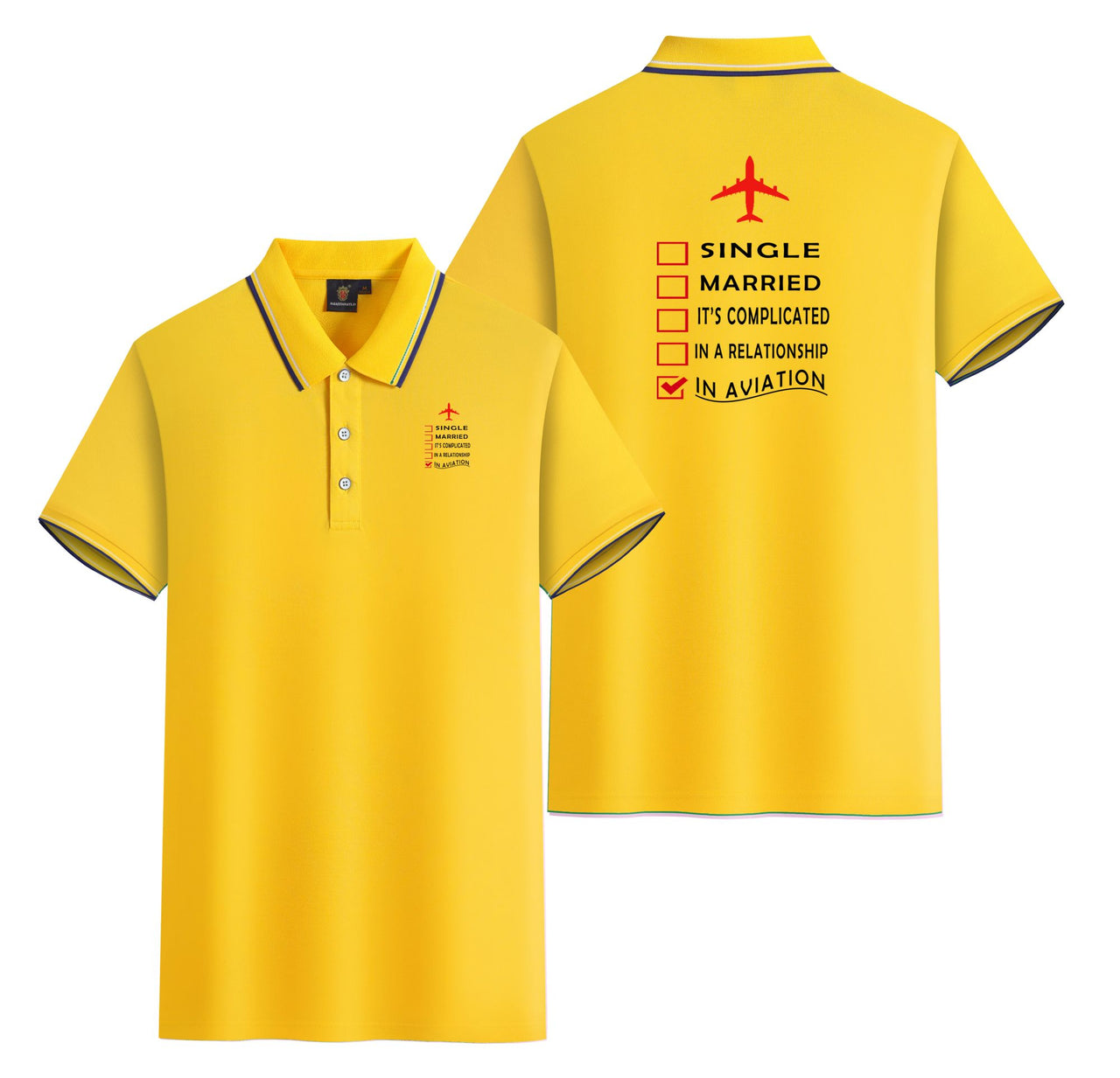 In Aviation Designed Stylish Polo T-Shirts (Double-Side)