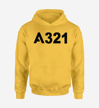 Thumbnail for A321 Flat Text Designed Hoodies