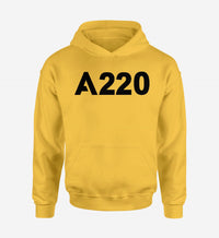 Thumbnail for A220 Flat Text Designed Hoodies
