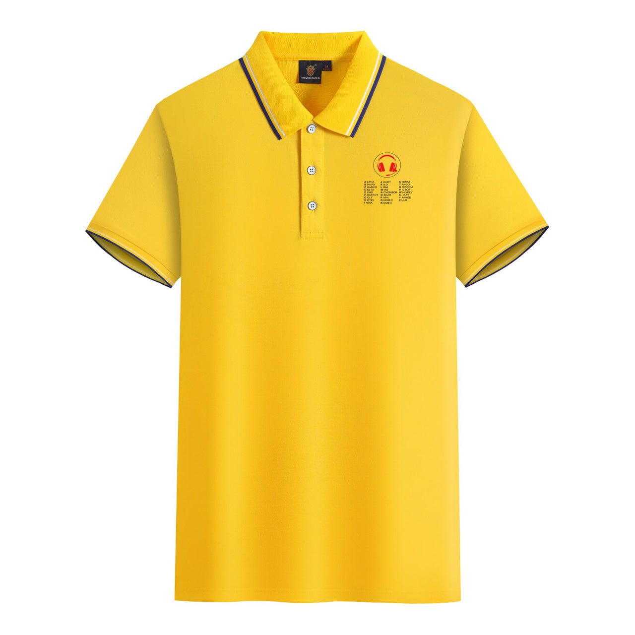 Aviation Alphabet 3 Designed Stylish Polo T-Shirts