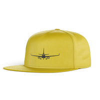 Thumbnail for Embraer E-190 Silhouette Plane Designed Snapback Caps & Hats